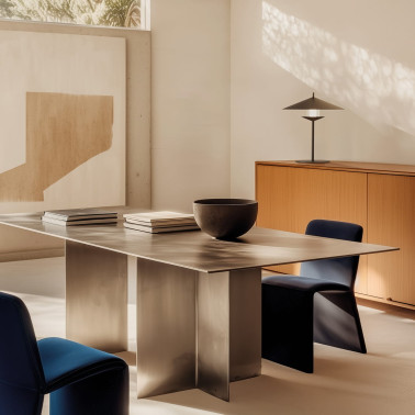 AROMAS GEHIT Lámpara Sobremesa de Metal-Madera