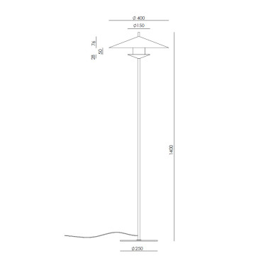 AROMAS GEHIT Lámpara de Pie de Metal-Madera