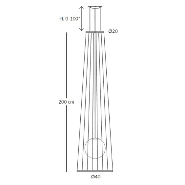 OLE LIGHTING MORGANA Colgante Ø40 200 CM