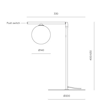 AROMAS ENDO Lámpara Sobremesa Articulada