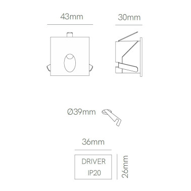 BENEITO FAURE LUKY Señalizador Cuadrado Emp. Blanco