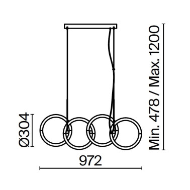 MAYTONI NODE Colgante Entrelazado Dorado 40W
