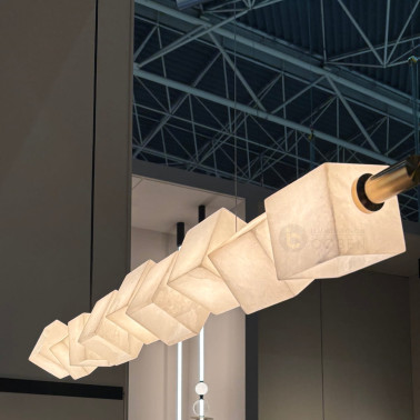 AROMAS CUBIC Colgante Lineal de Alabastro