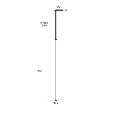 OLE LIGHTING CELESTE Tubo Colgante Vertical 190