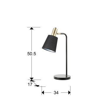 I3 GISELA Sobremesa Negro/Latón