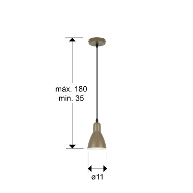 I3 AFRA Colgante Marrón 1L