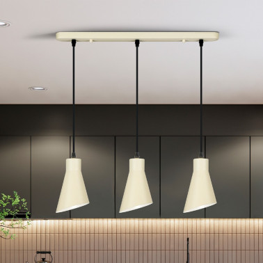 I3 BERA Colgante Crema Lineal 3L