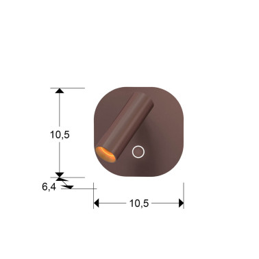 SCHULLER BIBLOS Aplique de Lectura Marrón Óxido 3CCT
