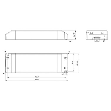 LIGHTED DLGF Alimentador LED 200W 24V