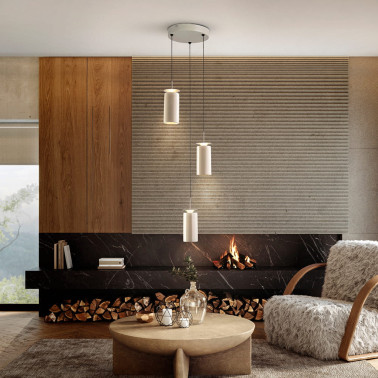 SCHULLER ALFARA Lámpara Colgante 3L Crema