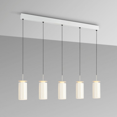 SCHULLER ALFARA Colgante Lineal 5L Crema