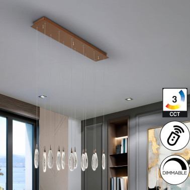 SCHULLER LÁGRIMAS Colgante Lineal 12L Oro Rosa