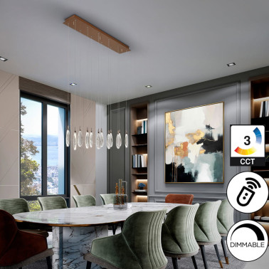 SCHULLER LÁGRIMAS Colgante Lineal 12L Oro Rosa