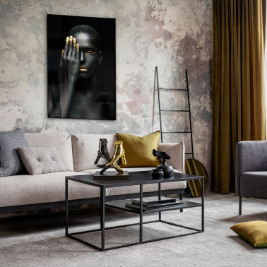 SCHULLER MANOS Figura Gris Plomo-Oro 18x20