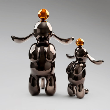 SCHULLER CONEJO Figura Pequeña Gris Plomo-Naranja