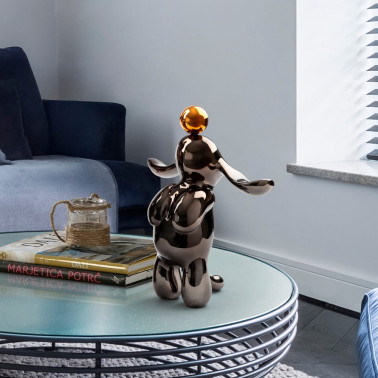 SCHULLER CONEJO Figura Pequeña Gris Plomo-Naranja