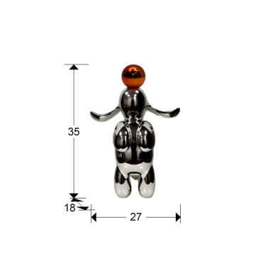 SCHULLER CONEJO Figura Pequeña Gris Plomo-Naranja