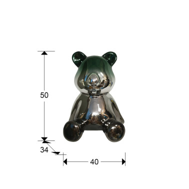 SCHULLER OSITO Figura Gris-Verde 40x50