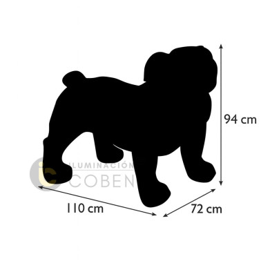 SCHULLER BULLDOG Figura Grande Blanco 110x94