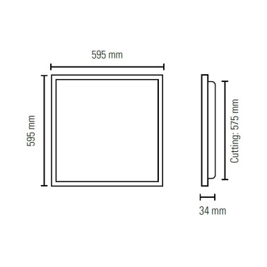 LIGHTED Panel LED Backlight 60x60 40W 3CCT