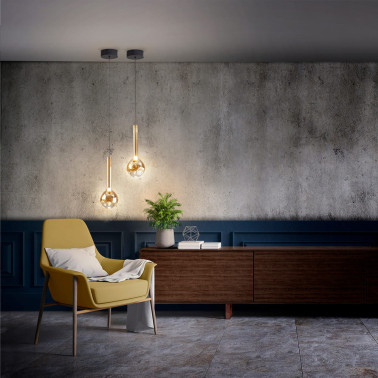 SCHULLER ESSENZA Colgante 1L Negro-Ámbar