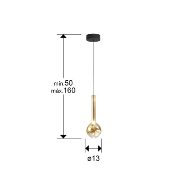 SCHULLER ESSENZA Colgante 1L Negro-Ámbar