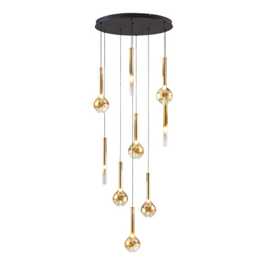 SCHULLER ESSENZA Colgante 9L Negro-Ámbar