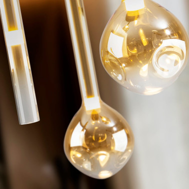 SCHULLER ESSENZA Colgante 9L Negro-Ámbar