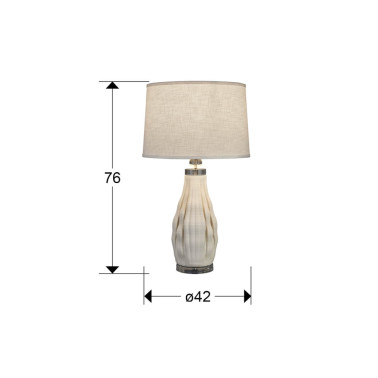 SCHULLER TESSA Sobremesa de Cerámica Blanco