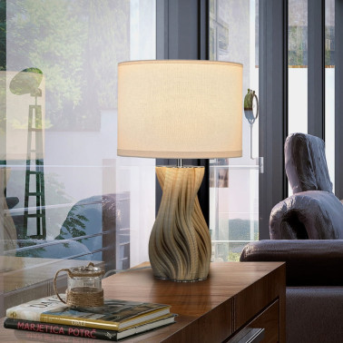 SCHULLER MERLIN Sobremesa de Cerámica Gris