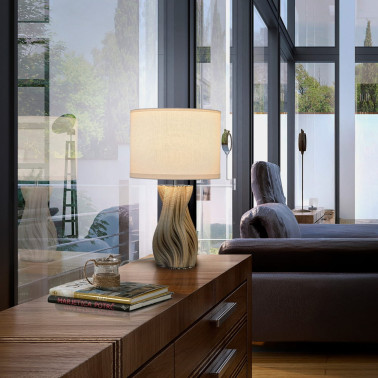 SCHULLER MERLIN Sobremesa de Cerámica Gris