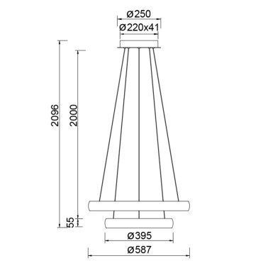 MANTRA FLATS 587 Colgante Blanco 70W