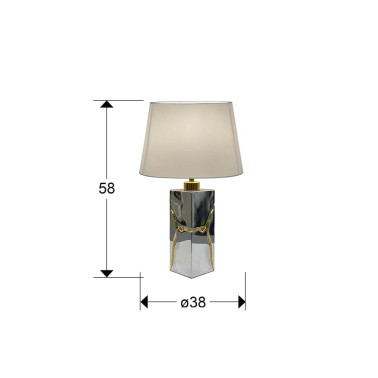 SCHULLER OCEAN Sobremesa 1L Cromo-Pan Oro