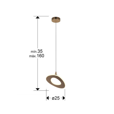 SCHULLER MIRENA Colgante 1L Oro Rosa