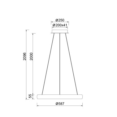 MANTRA FLATS 587 Colgante Blanco 42W