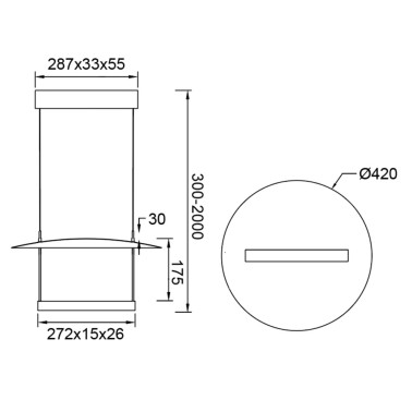 MANTRA SUN II 420 Colgante Negro 23W