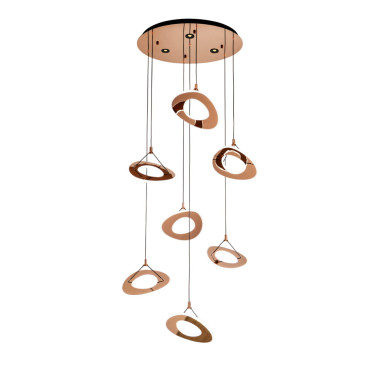 SCHULLER MIRENA Lámpara Colgante 7L Oro Rosa