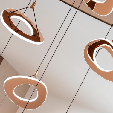 SCHULLER MIRENA Lámpara Colgante 7L Oro Rosa