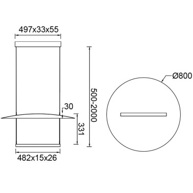 MANTRA SUN II 800 Colgante Negro 39W