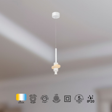 MANTRA BETTY Colgante Blanco Alabastro 7W