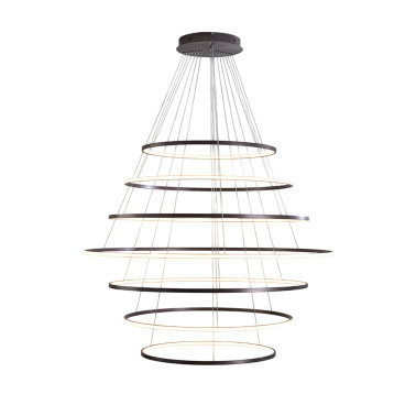 SCHULLER ODESSA Lámpara Colgante 7 Aros Bronce Oscuro