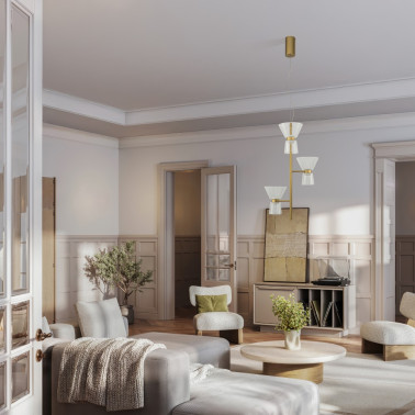 MANTRA NEW YORK Led Colgante Oro 3L