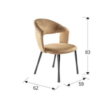 SCHULLER WILLY Silla Camel-Negro