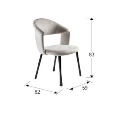 SCHULLER WILLY Silla Piedra-Negro