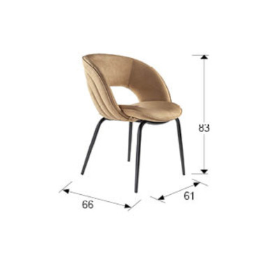 SCHULLER NIM Silla Camel-Negro