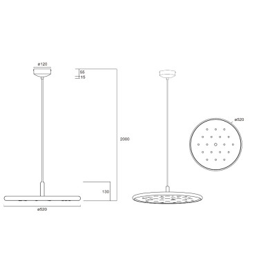 MANTRA ACUSTIC Led Colgante Café