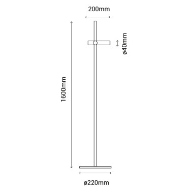 SULION SIENA Lámpara de Pie Blanco Mate