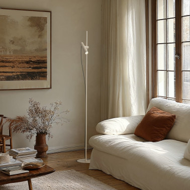 SULION SIENA Lámpara de Pie Blanco Mate