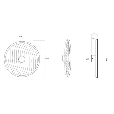 MANTRA ACUSTIC 450 Led Aplique Café