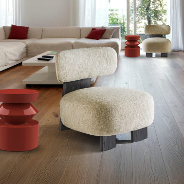 SCHULLER TOPAZ Butaca Negro-Crudo Jaspeado